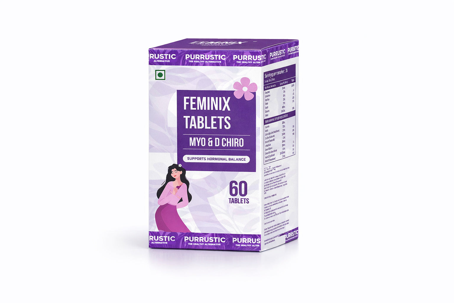 FEMINIX TABLETS - PCOS Supplement with Myo Inositol & D Chiro Inositol in an ideal 40:1 ratio | Inositol Supplement - 60 Tablets
