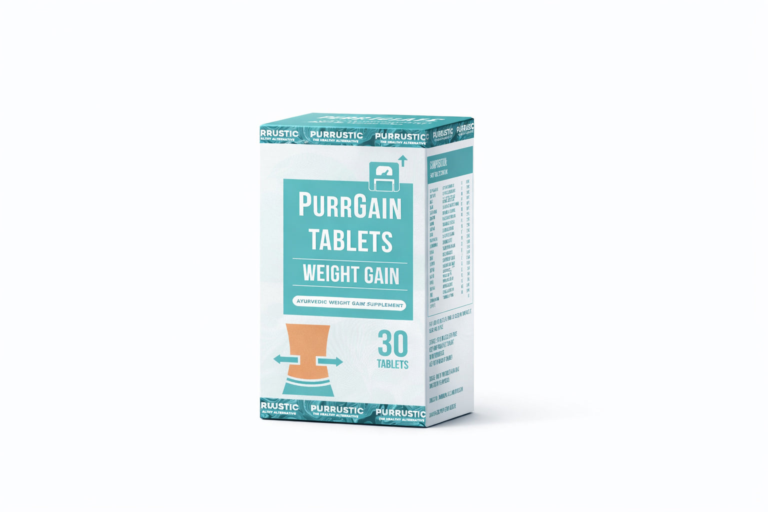 PURRGAIN TABLETS - Clinically Proven Ayurvedic Weight Gainer | Helps in Improving Appetite & Weight | 90 Tablets