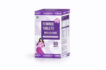 FEMINIX TABLETS - PCOS Supplement with Myo Inositol &amp; D Chiro Inositol in an ideal 40:1 ratio | Inositol Supplement - 60 Tablets
