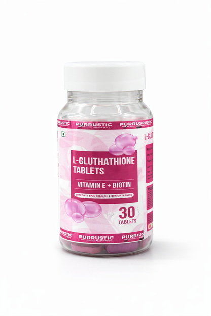 Glutathione Tablets for Skin whitening. L-Glutathione Hyaluronic Acid, Purrustic Lifesciences Glutathione Tablets for Skin whitening. L-Glutathione Hyaluronic Acid, Purrustic Lifesciences
